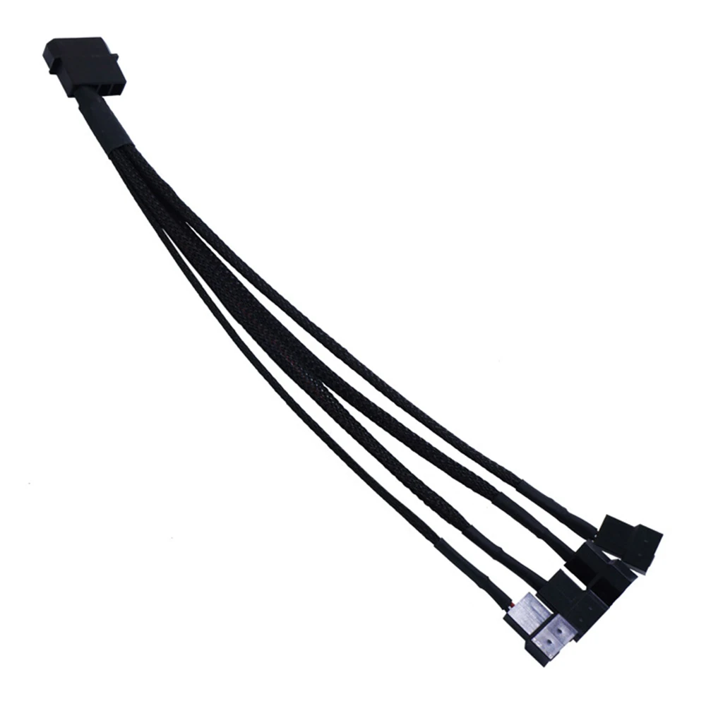 

4pin PWM Fan Splitter Adapter Cable 1 to 4 Computer CPU Fan Splitter PC Fan Extension Power Cable