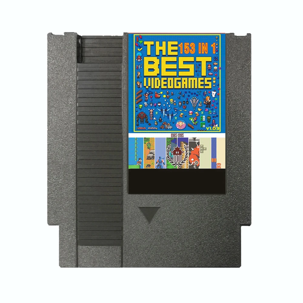 153 in 1 NES Game Cartridge Red Grey 72 Pins Retro Video Game Card For 8 Bit Game Cartridge Player