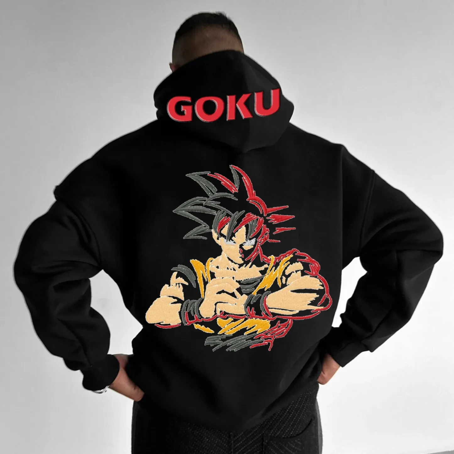 

Harajuku Dragon Ball Anime Son Goku Men Women Cotton Autumn Winter Insulation Hooded Sweater Oversized Casual Comfort Streetwear