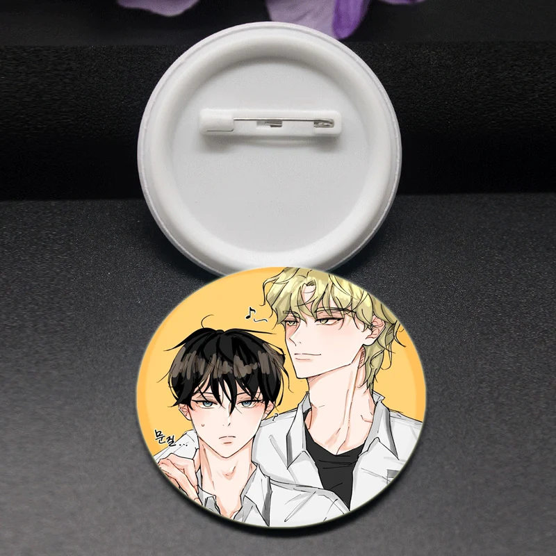 BL Anime Low Tide in Twilight Badge Cartoon Brooches on Backpack Clothes Handmade Round Enamel Pins for Jewelry Gift Accessory