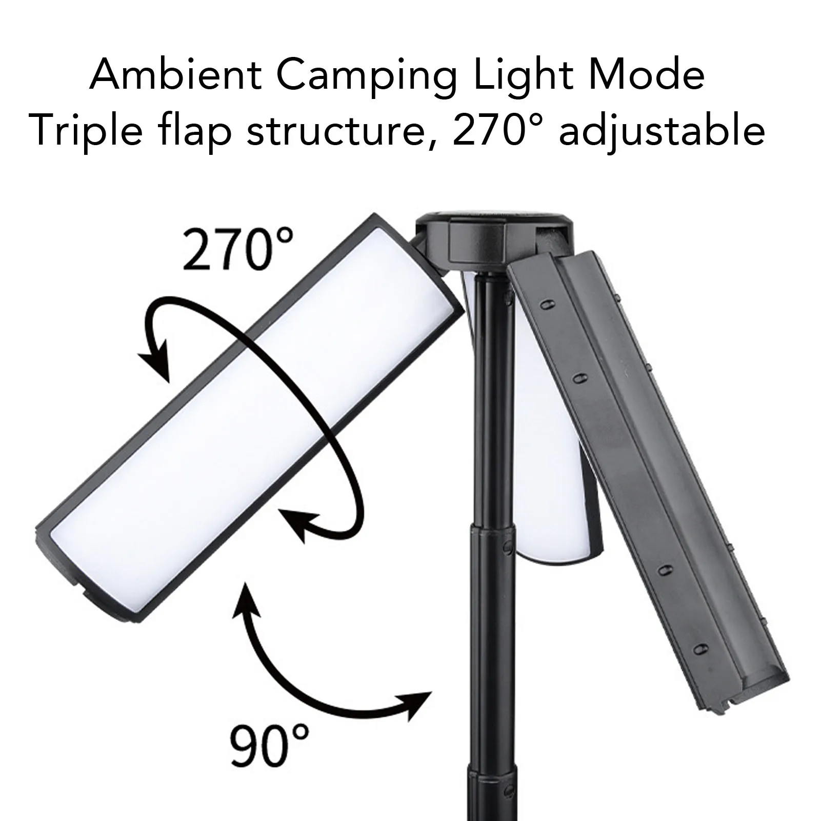 مصباح خيمة التخييم تلسكوبي ضوء التخييم متعدد الوظائف نوع C شحن قابلة للشحن المحمولة خيمة التخييم مصباح للخارجية