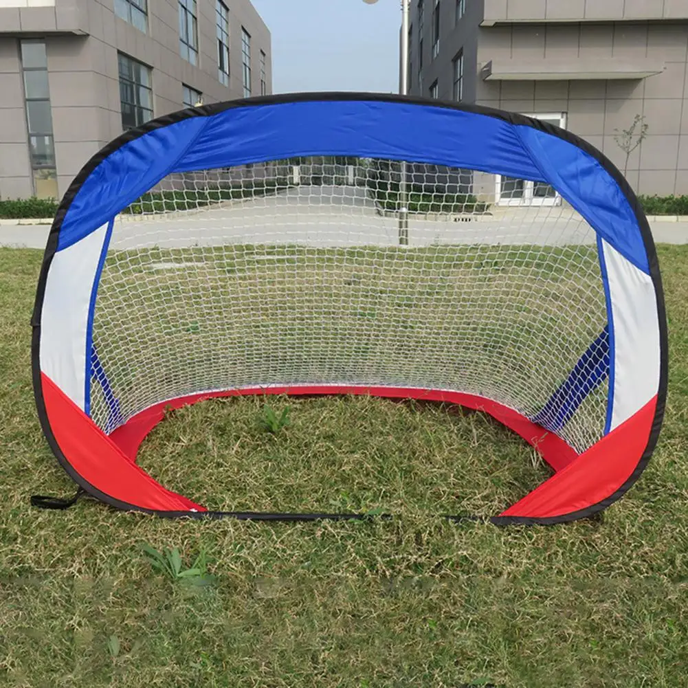 Soccer Goal Net Foldable Construction Reinforced Portable Collapsible Soccer Game Goal Net for Beach Backyard Park Training