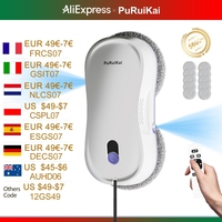 Smart Window Cleaning Robot with Dual Water Spray, Auto Robot Window Cleaner Edge Detection Remote Robotic Windows Washer