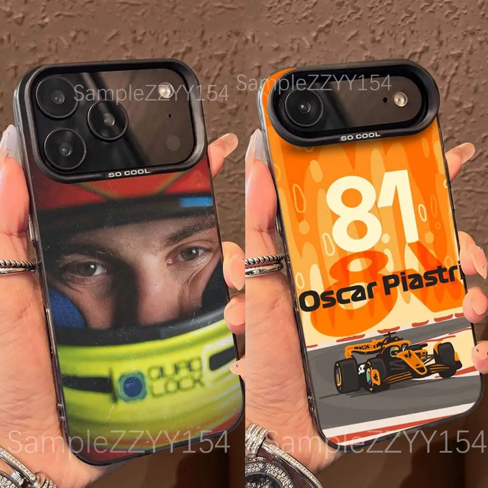 

F1 Racing O-Oscar Piastri 81 Phone Case For iPhone 17,16,15,14,13,12,X,8,Pro,Max,Plus,E,SE4,Air,Mini Black IMD Matte