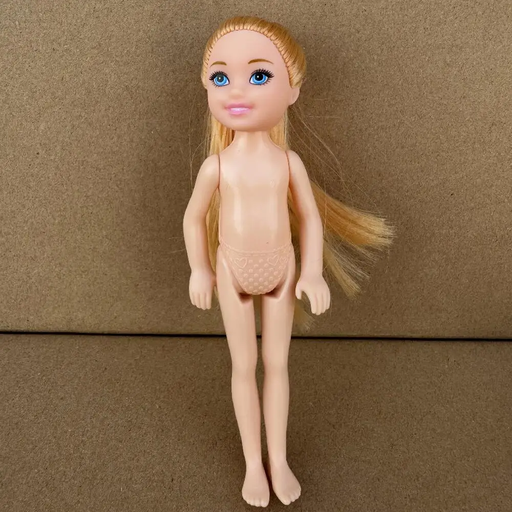 13 cm Mini Kelly 5-Zoll Puppe für kleine Jungen, Mädchen, Teenager, Schwestern, Brüder, dunkle, normale Haut, nackter Körper, Bjd 1/12 Spielzeug für Kinder – Detail 12