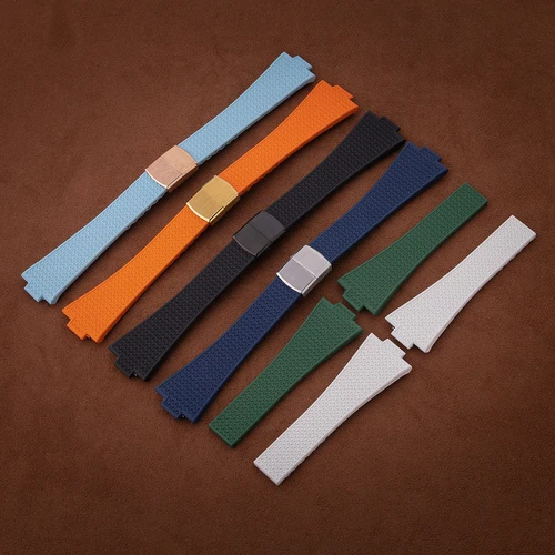 Imagen 2 del producto Correa de goma CTS para relojes TISSOT PRX Powermatic 35mm 40mm 11mm 12mm hebilla de resorte de liberación rápida correas de reloj FKM negro marino