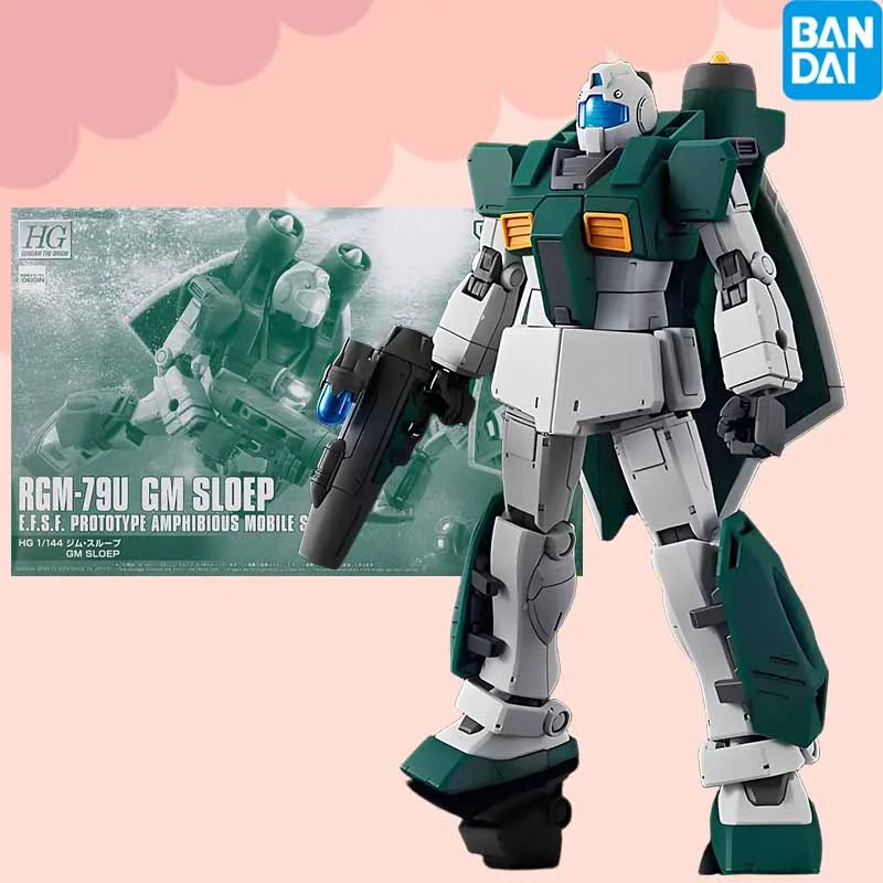 

Bandai Original GUNDAM HG Series 1/144 RGM-79U GM SLDEP Anime Action Figure Assembly Model Toys Collectible Model Ornaments Gift