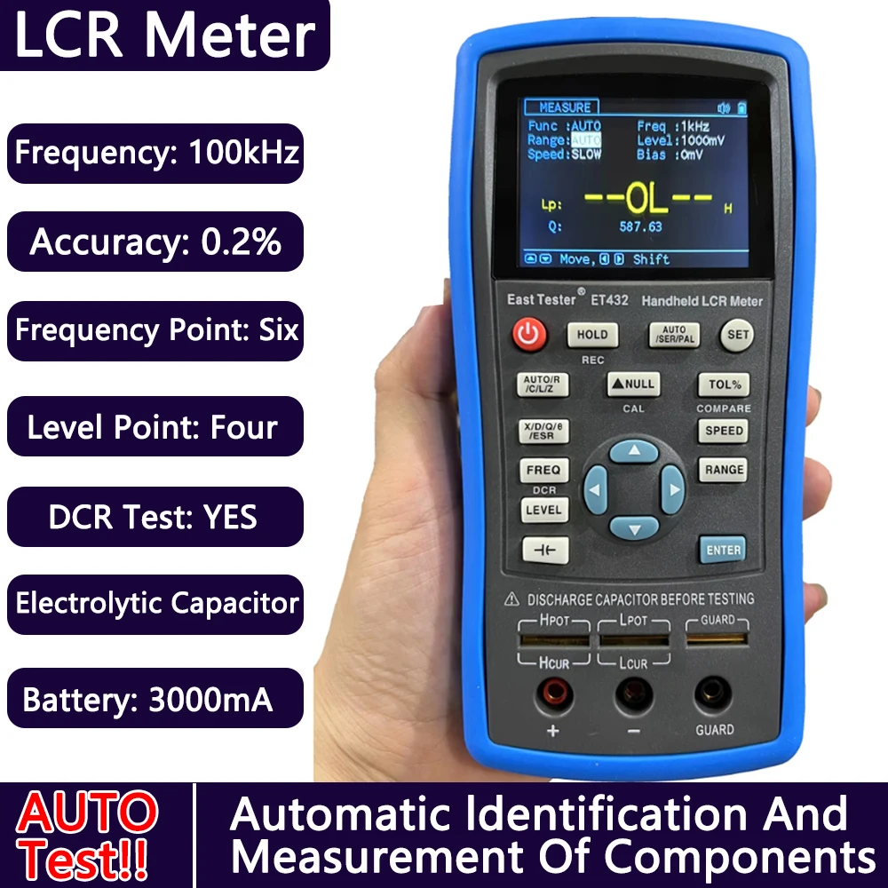 Multifunction Handheld LCR Digital Bridge Meter USB High Precision Capacitance Inductance Resistance Meter With Digital Display