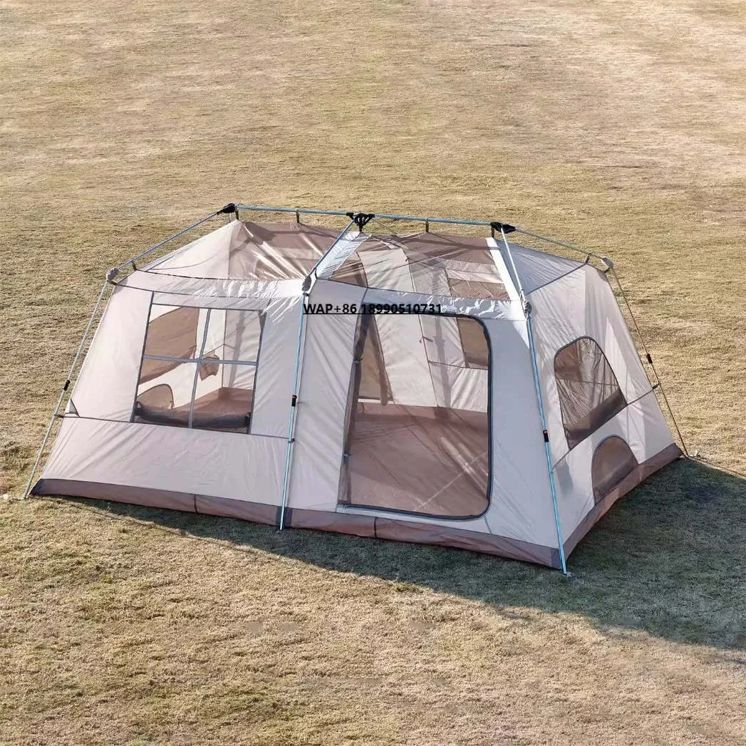 

Tent Outdoor Camping Mid-level Villa Tent Portable Folding Three-door Hall Living Room Tent