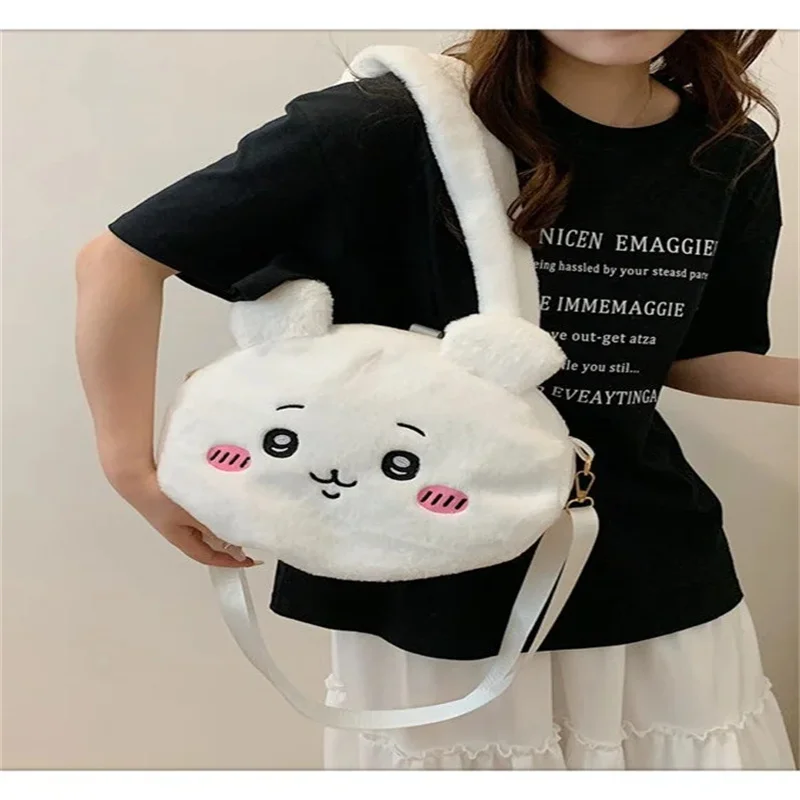 Nowy plecak Chiikawa Usagi Kawaii Miniso Crossbody pluszowa torba na ramię śliczne japońskie anime słodkie prezenty dla dziewczynek