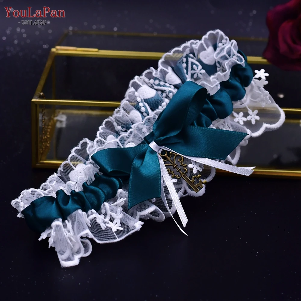 YouLapan VT01 Wedding Garter Bride Garters Women Intimate Sexy Lace Flower Thigh Leg Garter Ring For Women Wedding customizable