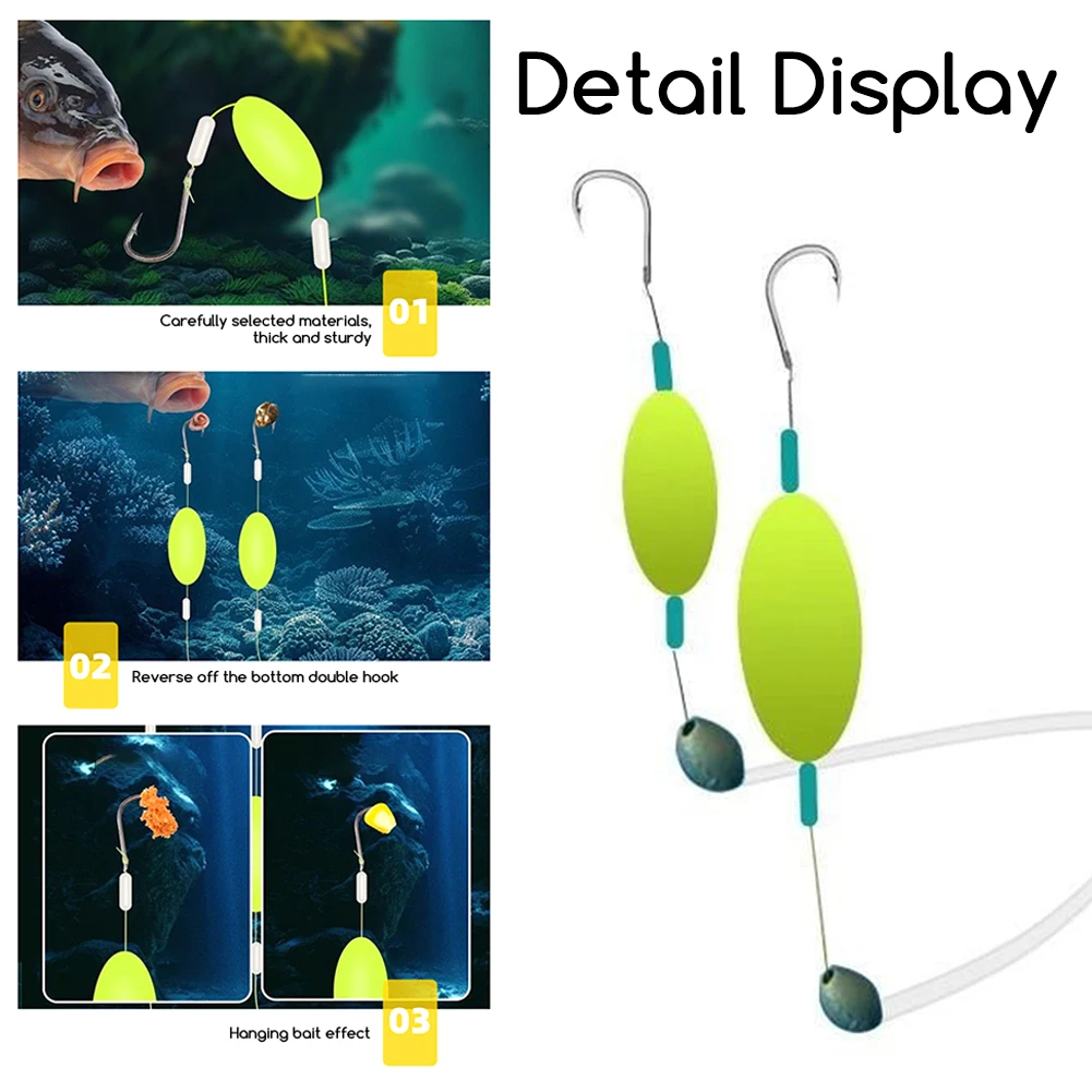 Surfs Fishing Fishhook Pompano Rig with Floats Versatile Fishing Equipments for Saltwater Freshwter Fishing for Fishing Lovers