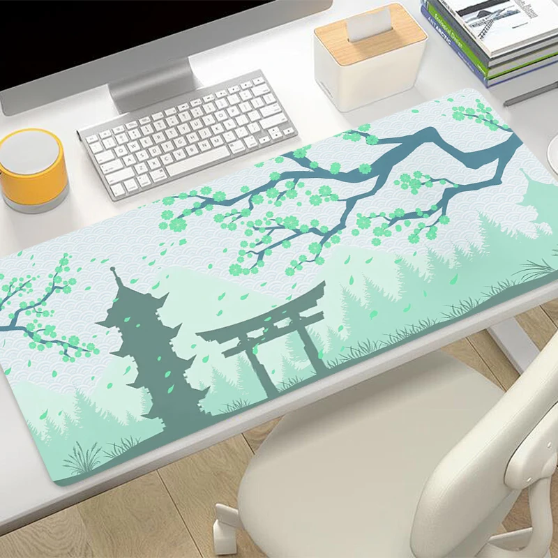 Alfombrilla de ratón japonesa Sakura Torii para juegos, accesorios para ordenador, alfombrilla para teclado y mesa, alfombrilla para ratón, alfombrilla para escritorio de ordenador portátil de empresa, alfombrilla para ratón para PC