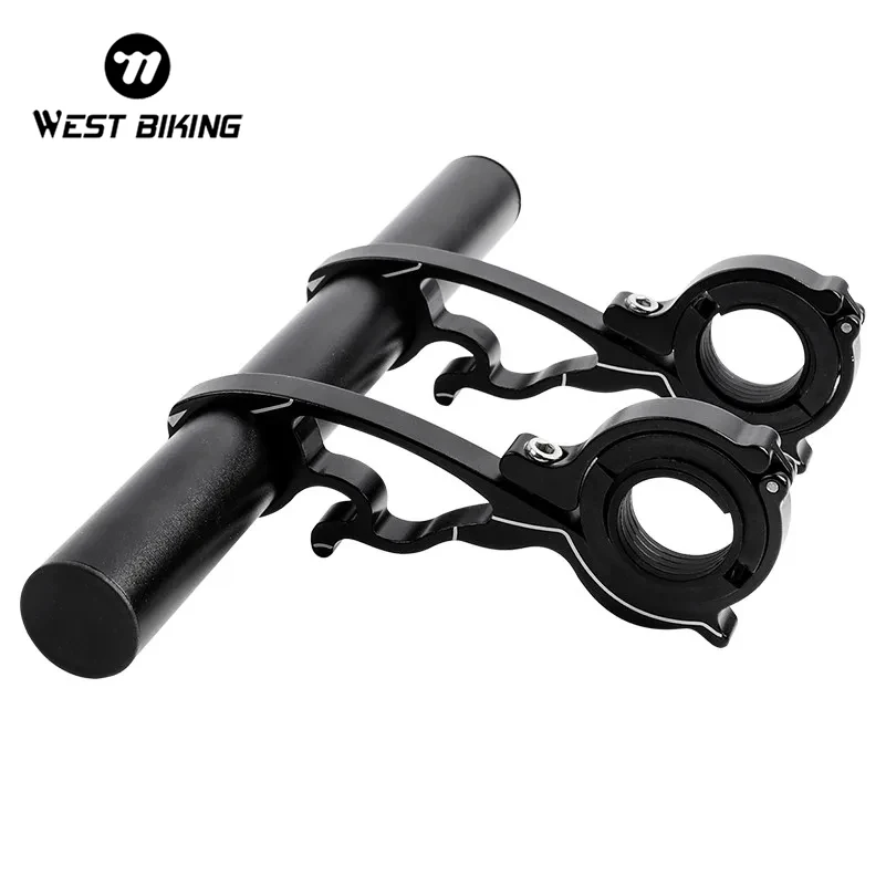 OVEST MOUNTAIN Bike Della Bicicletta Della Lega/Manubrio In Carbonio Extender Lampada Della Bici Del Supporto 20-32MM Singolo Tubo Bar Stand Lampada