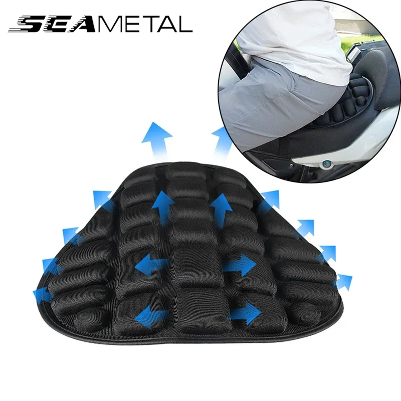 SEAMETAL Motorcycle Seat Cushion Black Foam Soft Comfortable Breathable Seat Covers Mats Motorcycles Electric Bike Accessories S