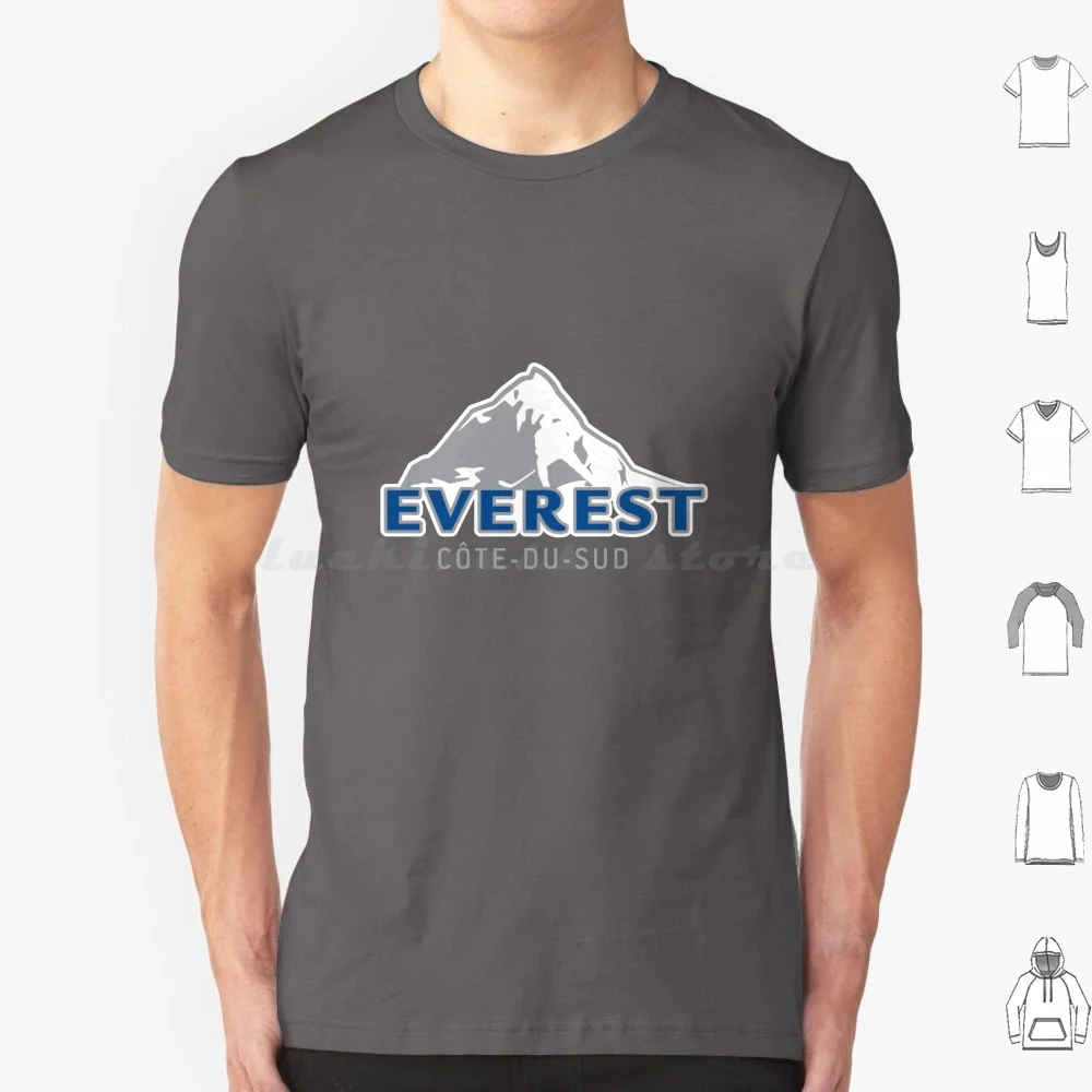 C? Camiseta Te-Du-Sud Everest tamanho grande 100% algodão C? Te Du Sud Everest Joliette C? Te Du Sud Everest Logo C? Te Du Sud