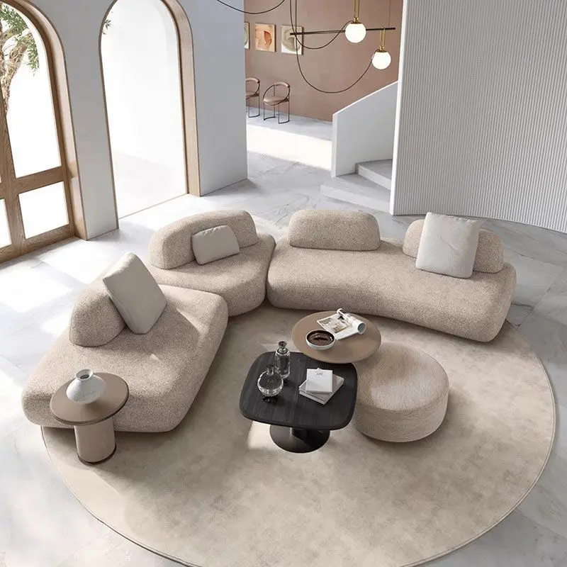 Living room large apartment designer tofu block combination island module sofa