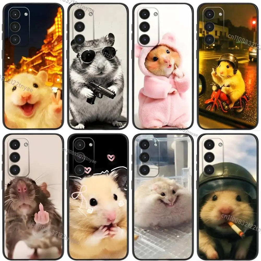 

Cute M-Mouse Rat Hamster Phone Case For Samsung Galaxy A20,21s,22,31,32,52,53,72,73,80,91 Soft Liquid Silicone Black Cover