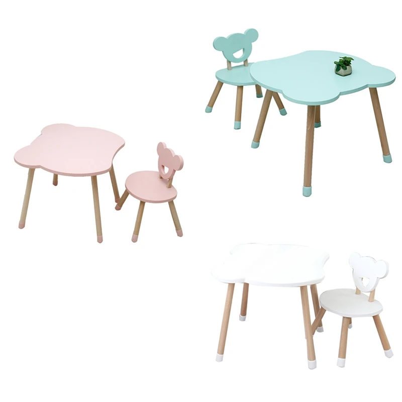 

Simple Children's Table And Chair Set Kindergarten Writing Game Table And Chair Reading Table