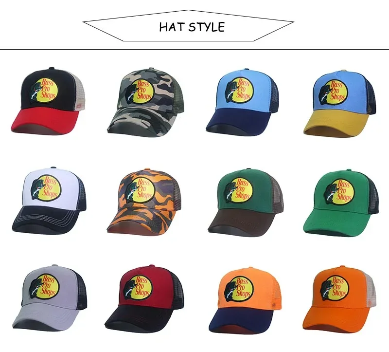 Mode Fisch Trucker Caps Männer lustige Angeln Druck Hut Baseball Cap coole Sommer Unisex Mesh Net Caps – Detail 10