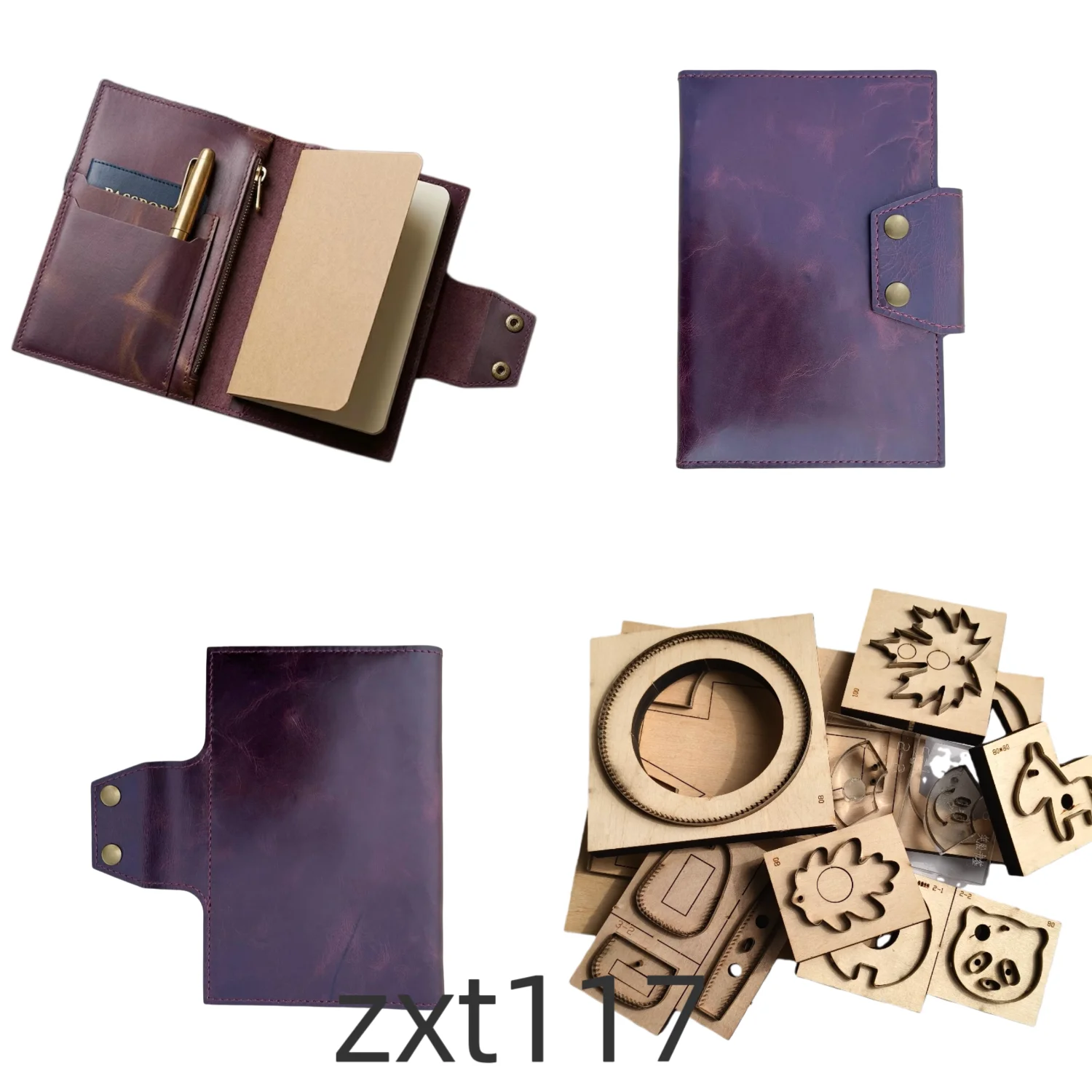 

Leather passport case / Document case, leather cutting tool, cutting mold, wooden mold tool ,hand cutting knife zxt117.