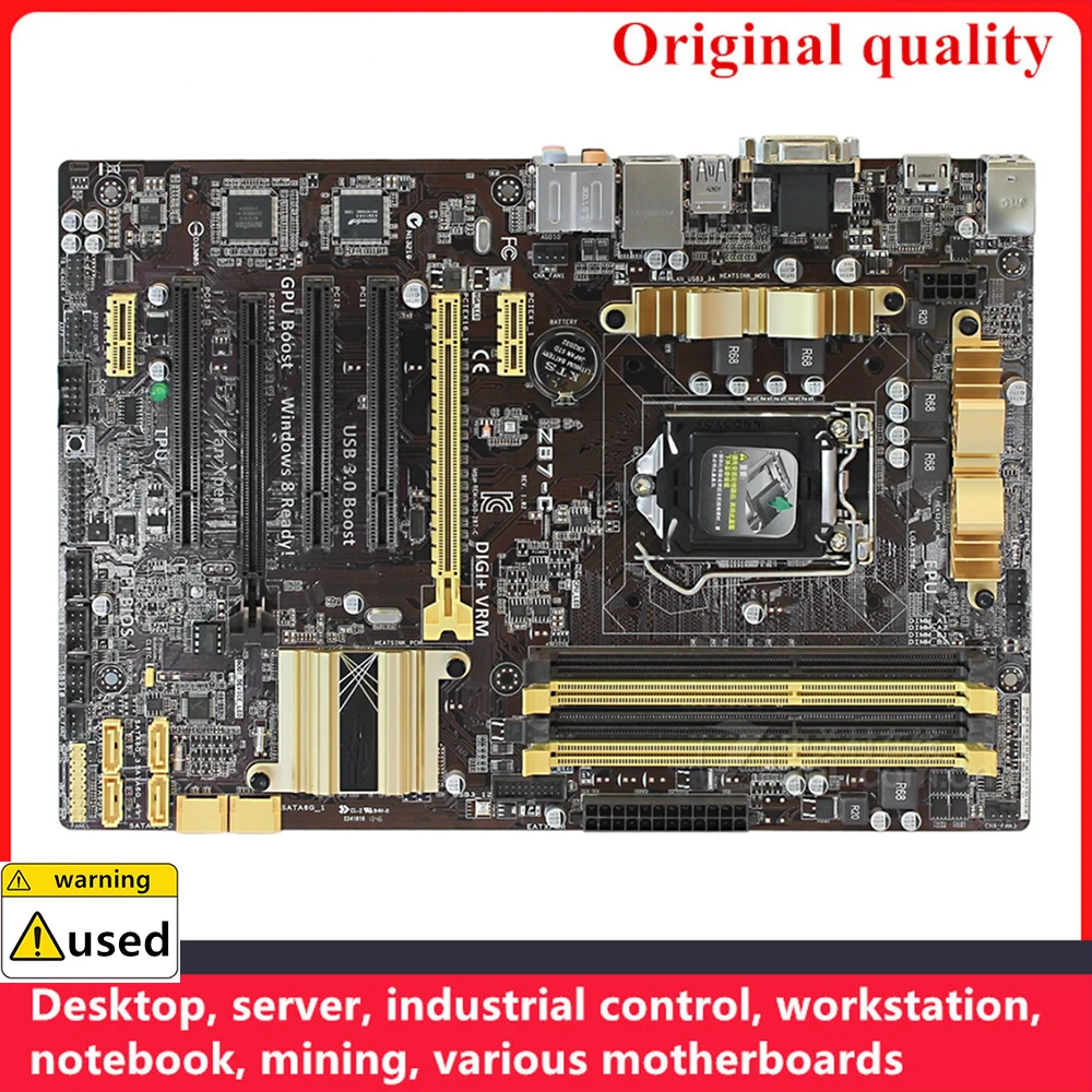 

For Z87-C Motherboards LGA 1150 DDR3 32GB ATX Intel Z87 Overclocking Desktop Mainboard SATA III USB3.0