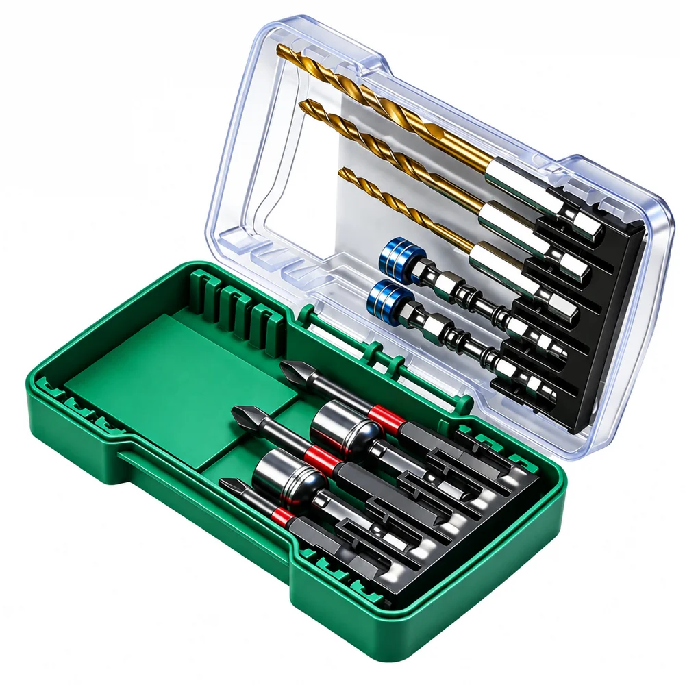 10 Pcs Magnetic Impact Screwdriver Bit Set Hex Shank for Wood Metal Home Repair