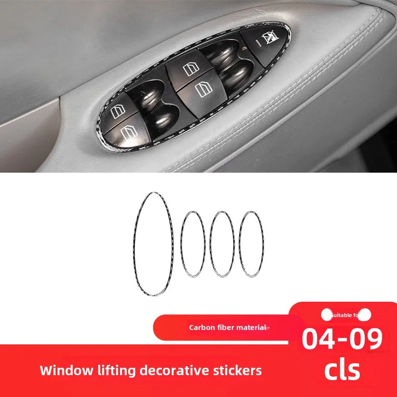 

Applicable to Mercedes-Benz04-09StyleCLSCarbon Fiber Interior Modified Pieces Window Button Decorative Panel Sticker