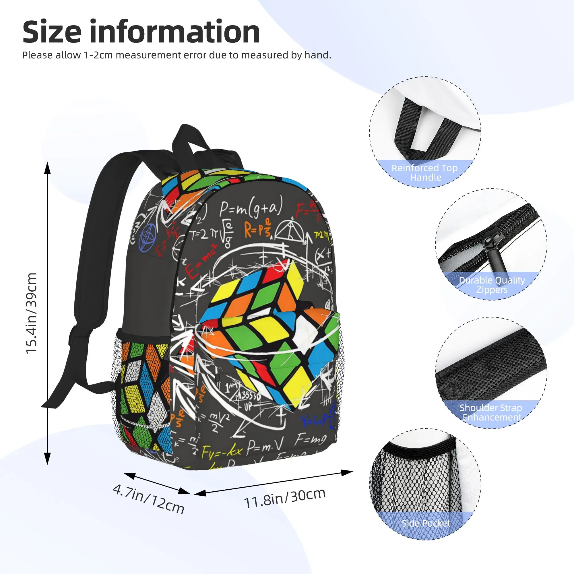 Rubix Rubiks Rubics Backpack Hot Sale Daypack Large Capacity Boys Girls BookBag Shoulder Bags for Men Women School Bag