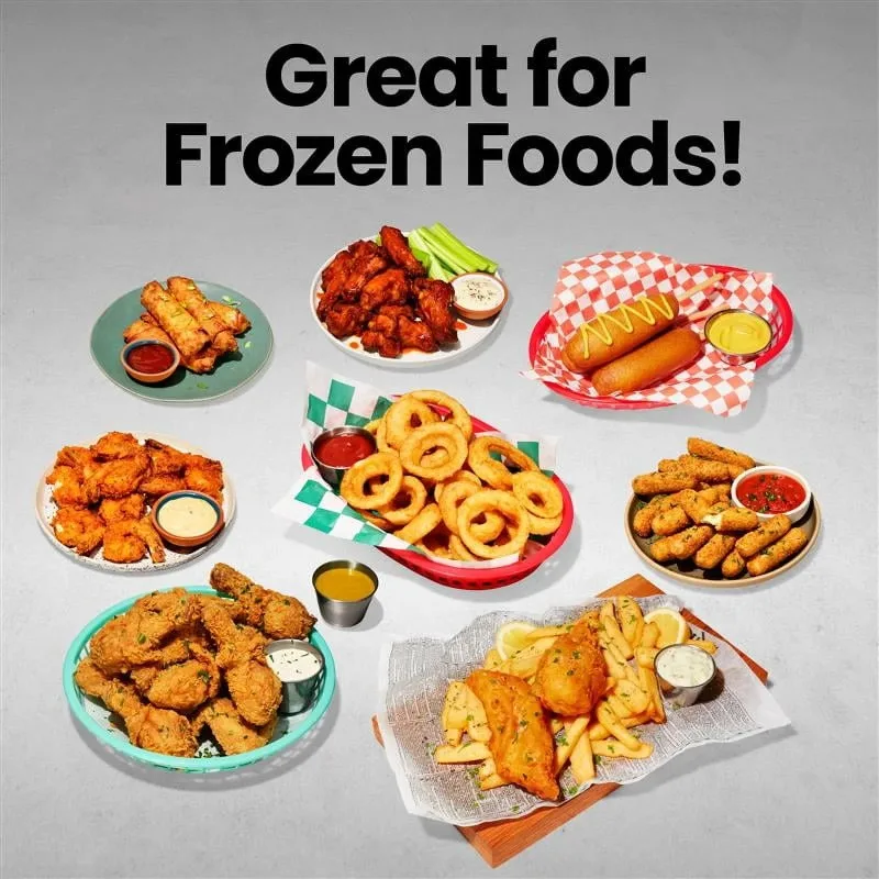 Chefman ExacTemp 12쿼트 5-in-1 에어 프라이어, 통합 스마트 온도계, 28가지 사전 설정 - 블랙