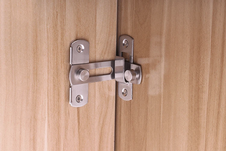Cerradura de puerta con cerrojo grande de 90 grados, herramienta de seguridad de cierre de cadena de puerta corredera de acero inoxidable, Hardware para ventana, armario, Página de Inicio de Hotel