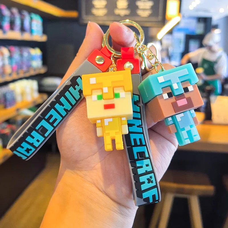 

2nd Generation Cross Border World My Sandbox Game Keychain Minecraft Couple Keychain Y2k Fashion Toys Anime Cartoon Frind