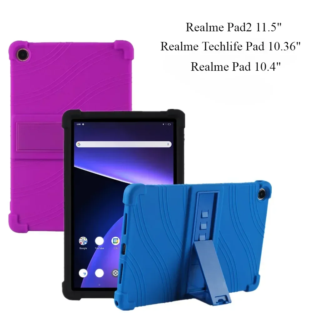 Silicon Case for Realme Pad 10.4 Inch 2021 Tablet Folding Stand Protect Shell for Realme Pad2 11.5