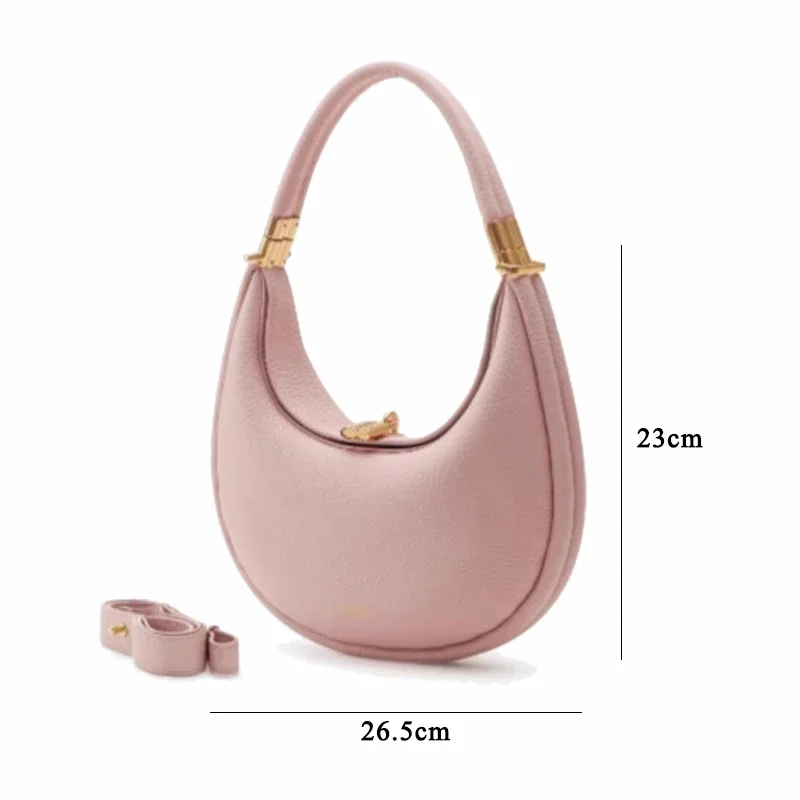 4 Styles Handbags Ladies Leather Crescent Bag with Magnetic Buckle Shoulder Crossbody Fashion Trend Moon Bend Bag Armpit Bag