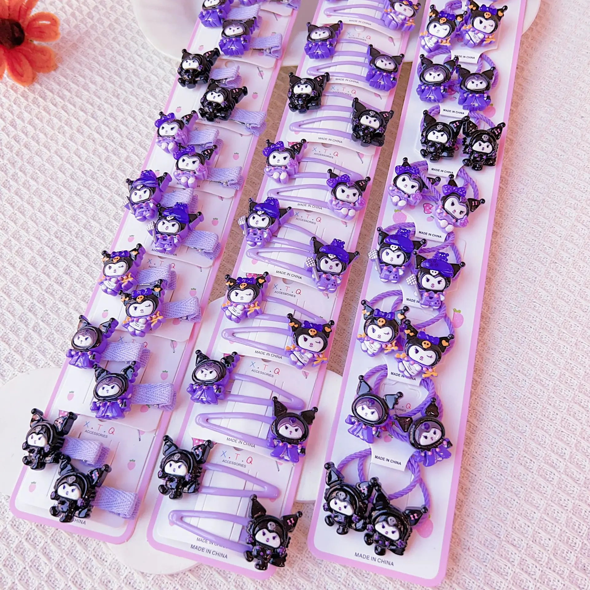 

20 шт., набор заколок для волос Kawaii Kuromi, аксессуары для волос, повязка на голову с героями мультфильмов в стиле аниме для девочек, подарки для детей