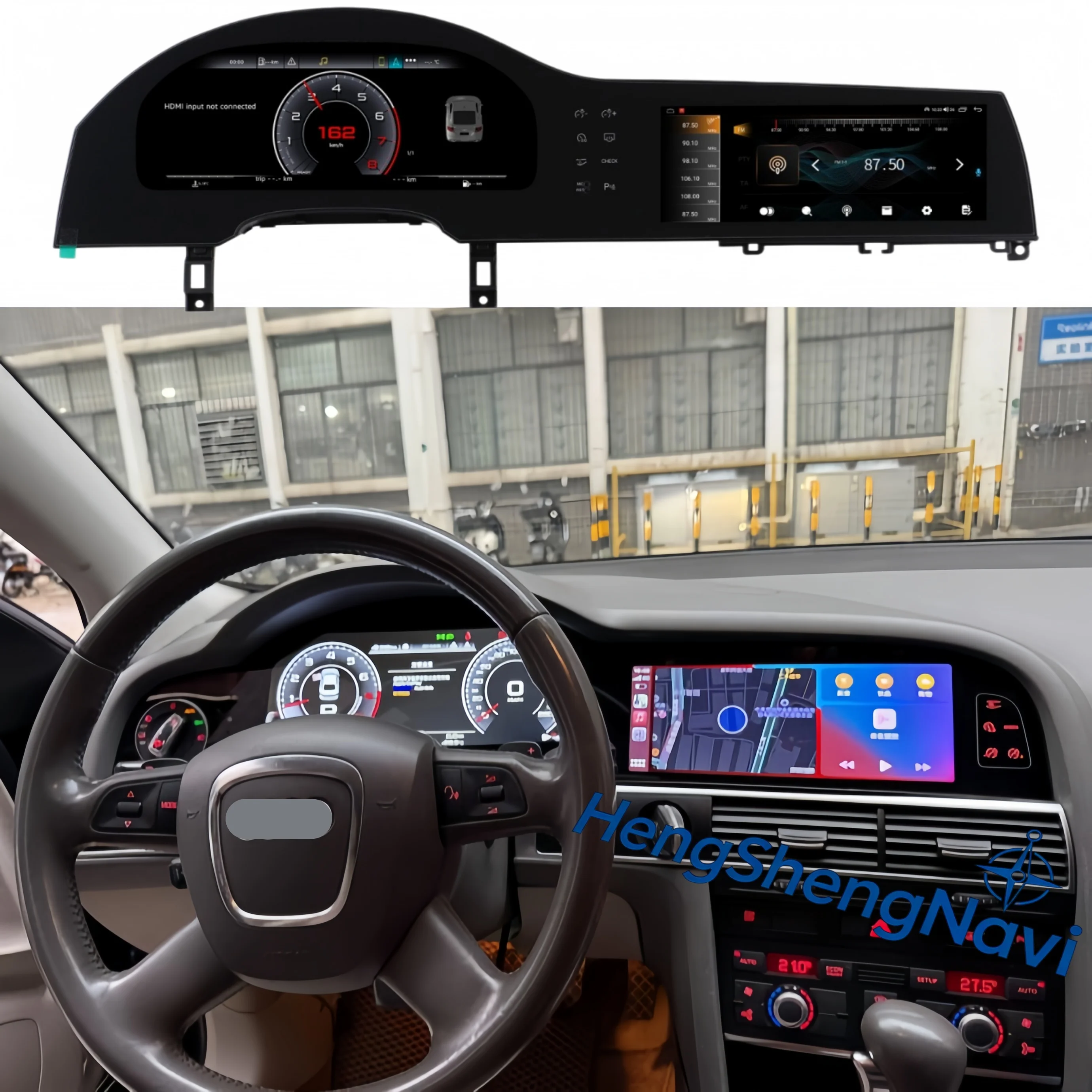 Автомагнитола HS CY для Audi Q7 4L 2005-2015, цифровая приборная панель с LCD-дисплеем, виртуальный кокпит, Android, беспроводной CarPlay, автостереосистема.