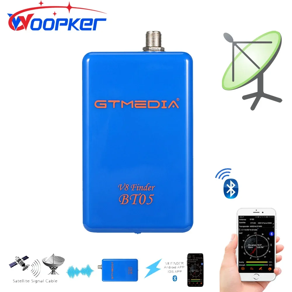 

GTmedia Satellite Finder V8 Finder BT05 DVB-S2 Bluetooth Sat-Finder Android IOS Decoding Digital Signal Amplifier TV tuners