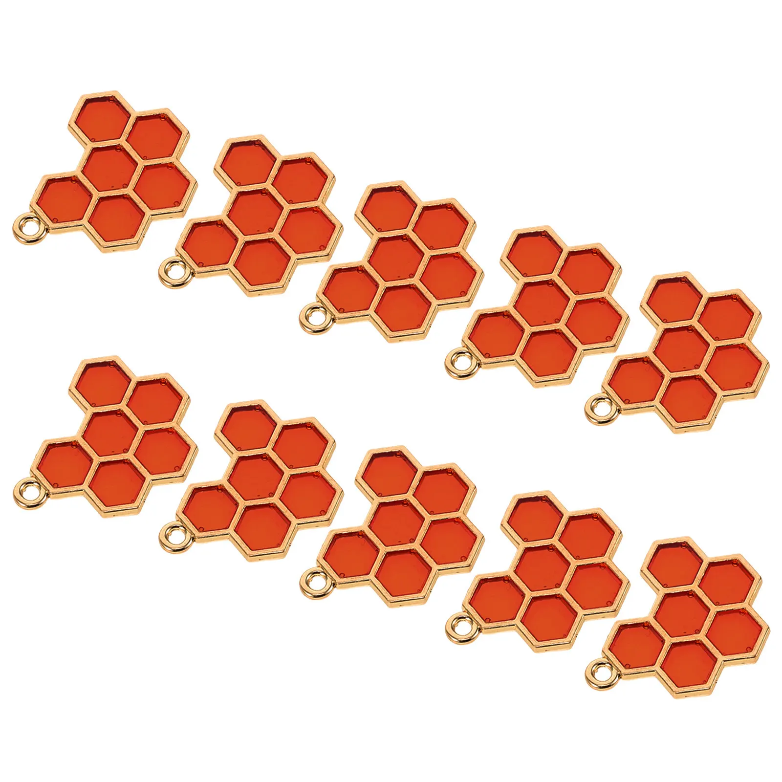 10PCS DIY Beehive Pendant Cartoon Honeycomb Pendant Lovely Alloy Honeycomb Pendant Delicate Earrings Necklace Accessories