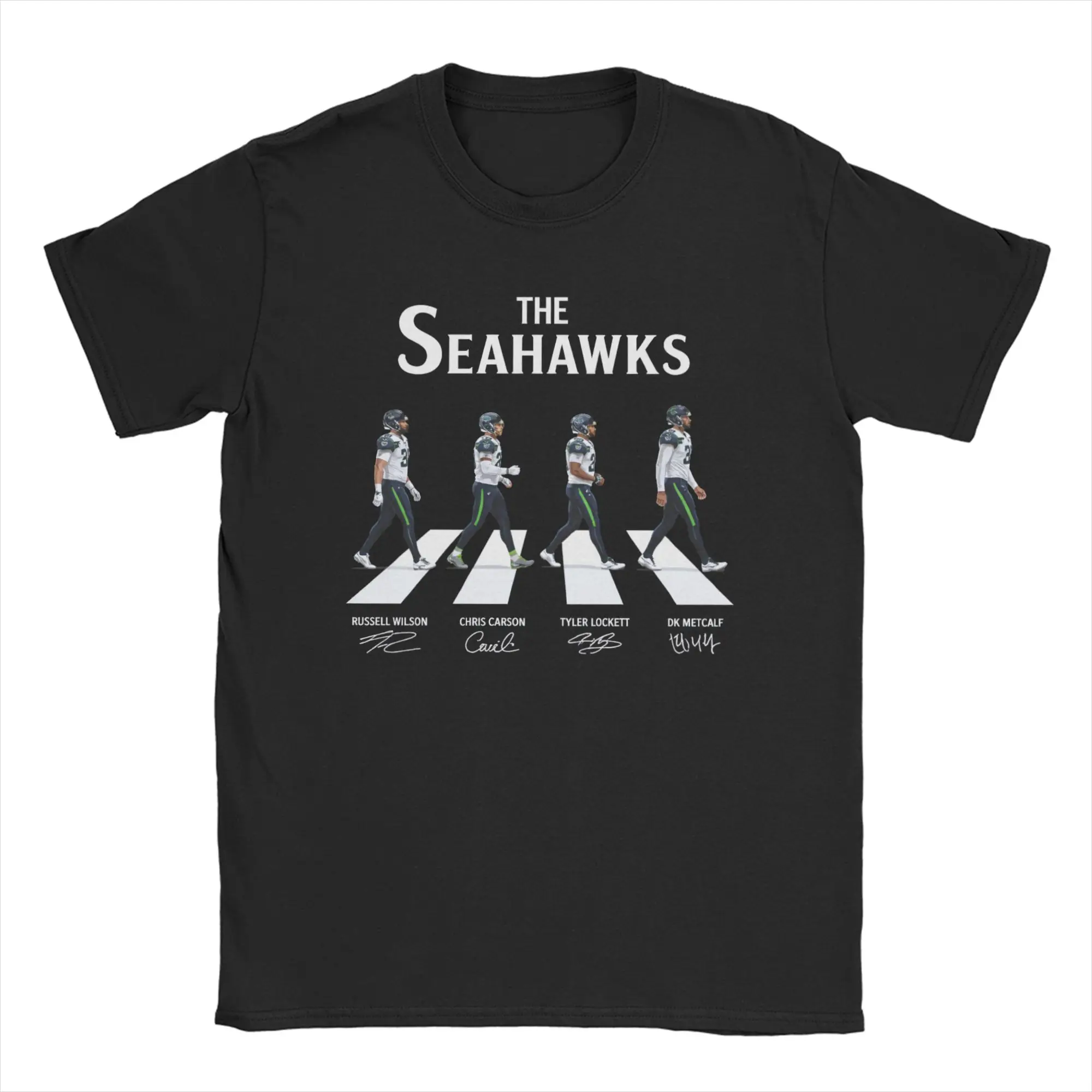 Camisetas The Seahawks Abbey Road Signature para hombres y mujeres, camisetas de algodón para el tiempo libre, camisetas de manga corta con cuello redondo, camisetas para fiesta