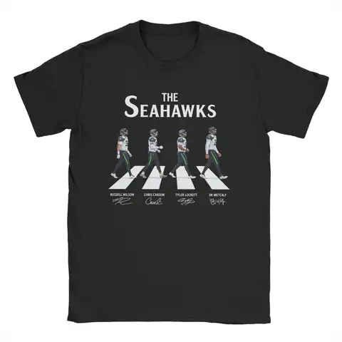 The Seahawks Abbey Road Signature T-Shirts for Men Women  Leisure Cotton Tees Round Collar Short Sleeve T Shirts Party Tops