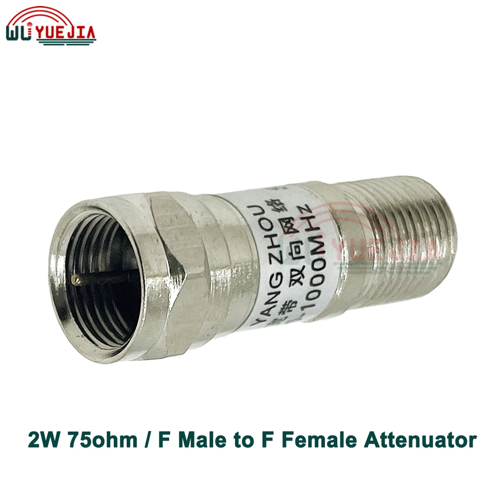 75 ohm DC-1.0GHz 2W F Male Plug to F Female Jack Connector TV Signal Attenuator RF Attenuator RF Accessory 1~30db Fast Shipping