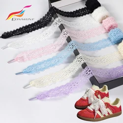 1 Pair New Elastic Lace Shoelaces Women's Casual Shoes Fashion Ribbon Shoelace Outdoor Sneakers Black Shoe Laces