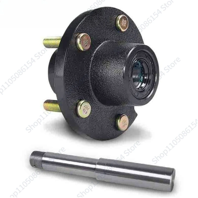 

High-quality trailer wheel hub short shaft half shaft RV axle rear axle 5-hole 4-hole modified axle Haba head accessories