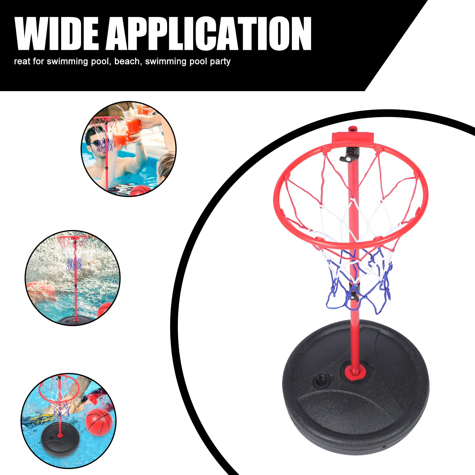 1 set 1 Set Floating Pool Basketball Hoop Inflatable Water Game For Outdoor Indoor Swimming Pool Party Beach Kids Family Games