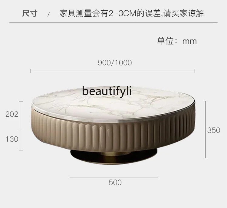 الشمال معتدل الفاخرة الرخام طاولة القهوة المستديرة الفولاذ المقاوم للصدأ الإبداعية طاولة شاي مستديرة بسيطة أريكة رخامية طاولة جانبية G1218 #6