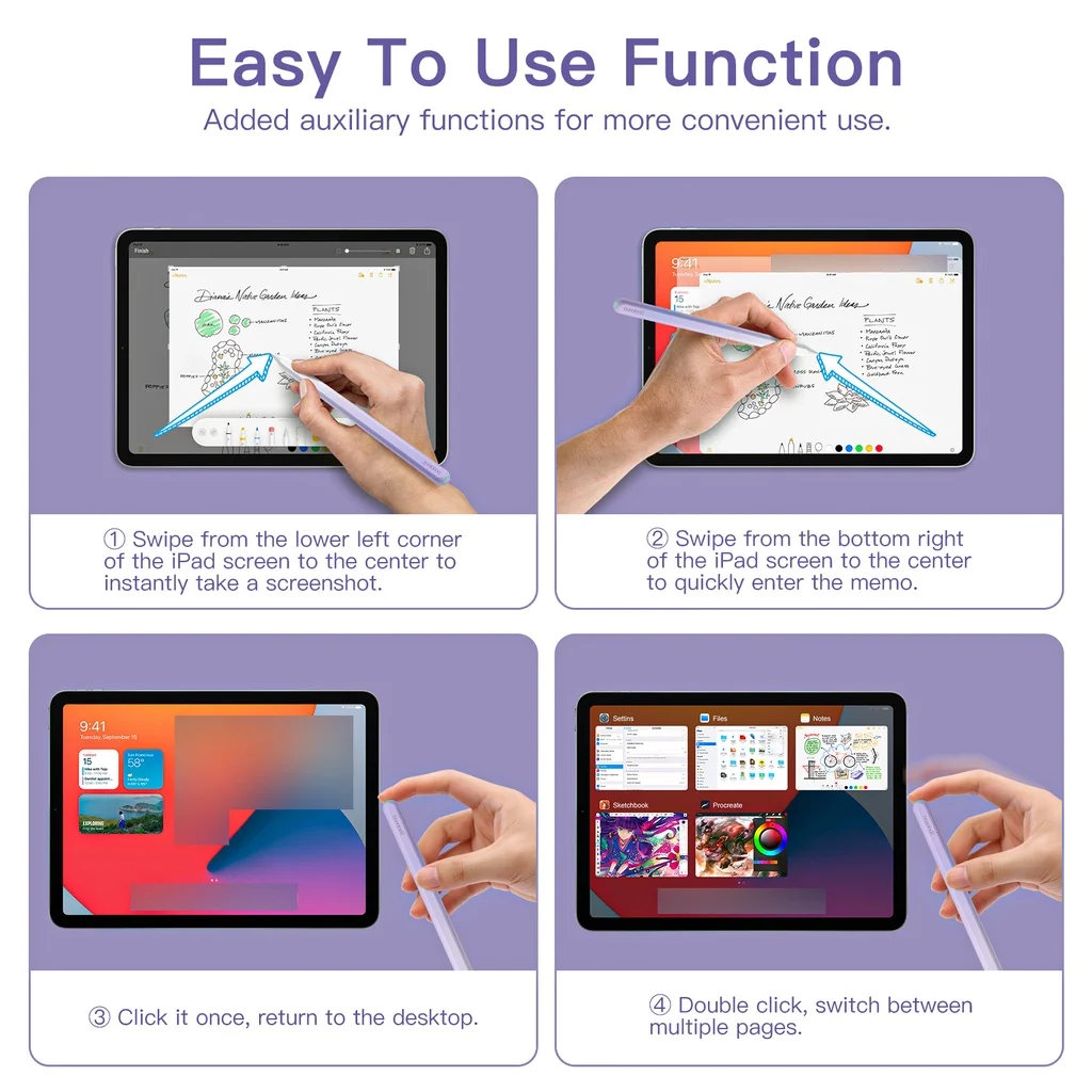 GOOJODOQ GD13 Rysik do iPada Pencil Air 4 5 Pro 11 12.9 2018 2020 2021 Mini 6 Palm Rejection
