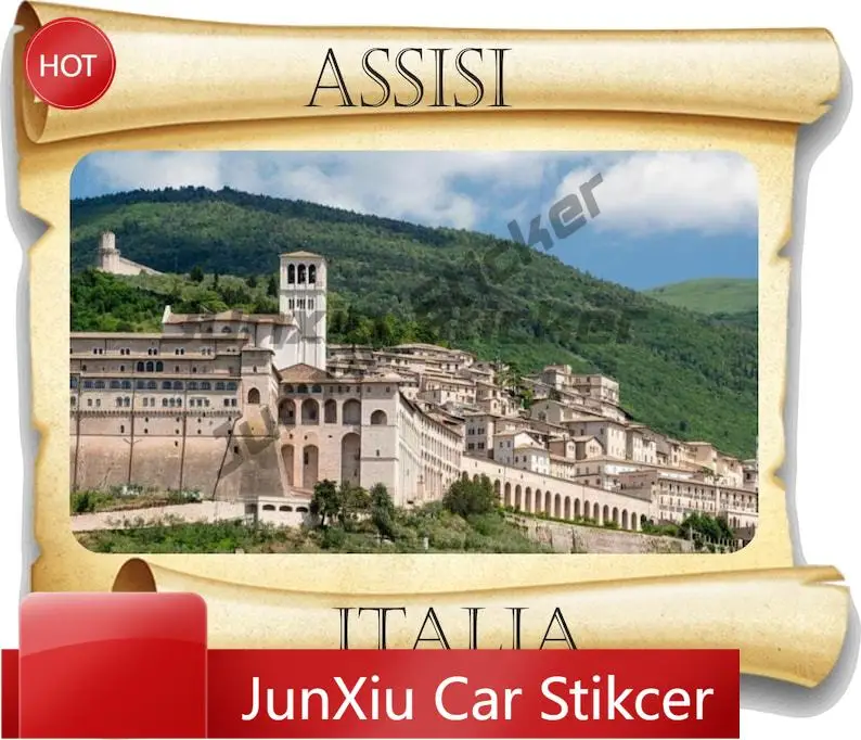 

Assisi Italy Italia Papyrus Sticker Heavy Duty Car Sticker For Laptop Wall Waterproof Decoration Auto Accessories Exterior