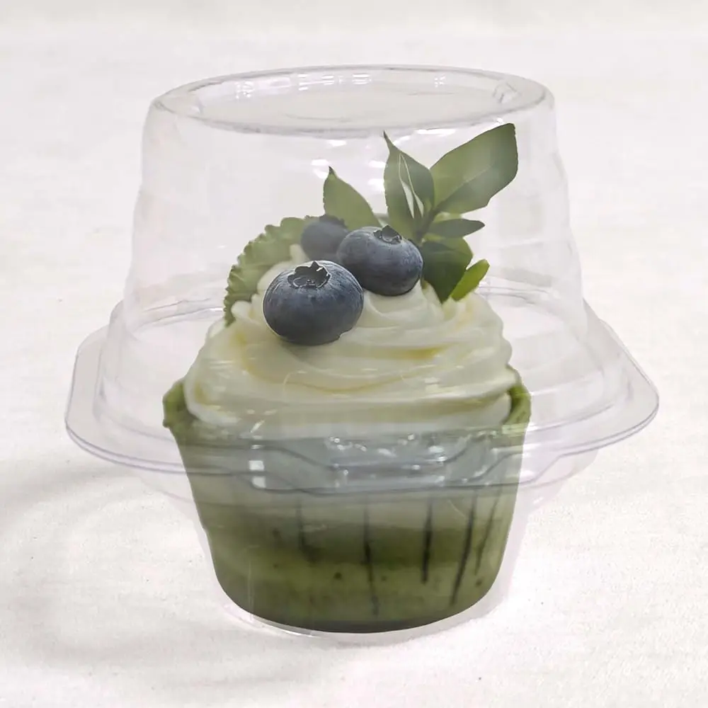 

50 шт. прозрачных индивидуальных коробок для кексов, прозрачные контейнеры для одного кекса, пластиковые держатели для кексов, прозрачные пластиковые контейнеры для маффинов.