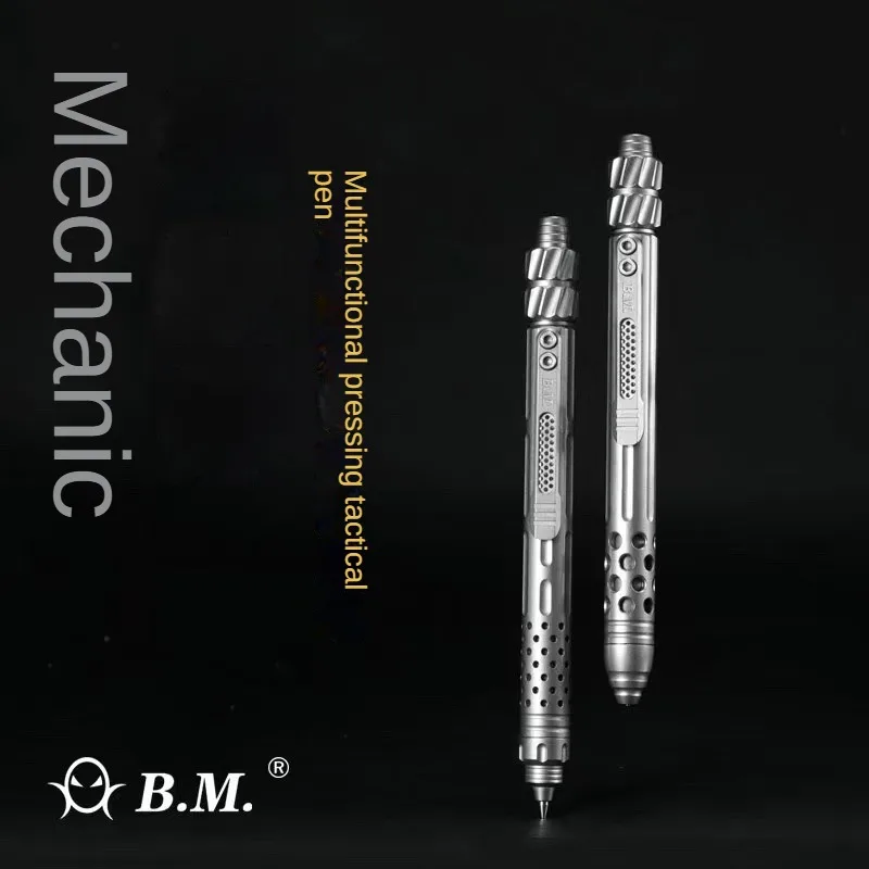 1PC Titanium Mechanic Tactical Pen Writing Pen Signature Pen Automatic Pencil Boys EDC Equipment