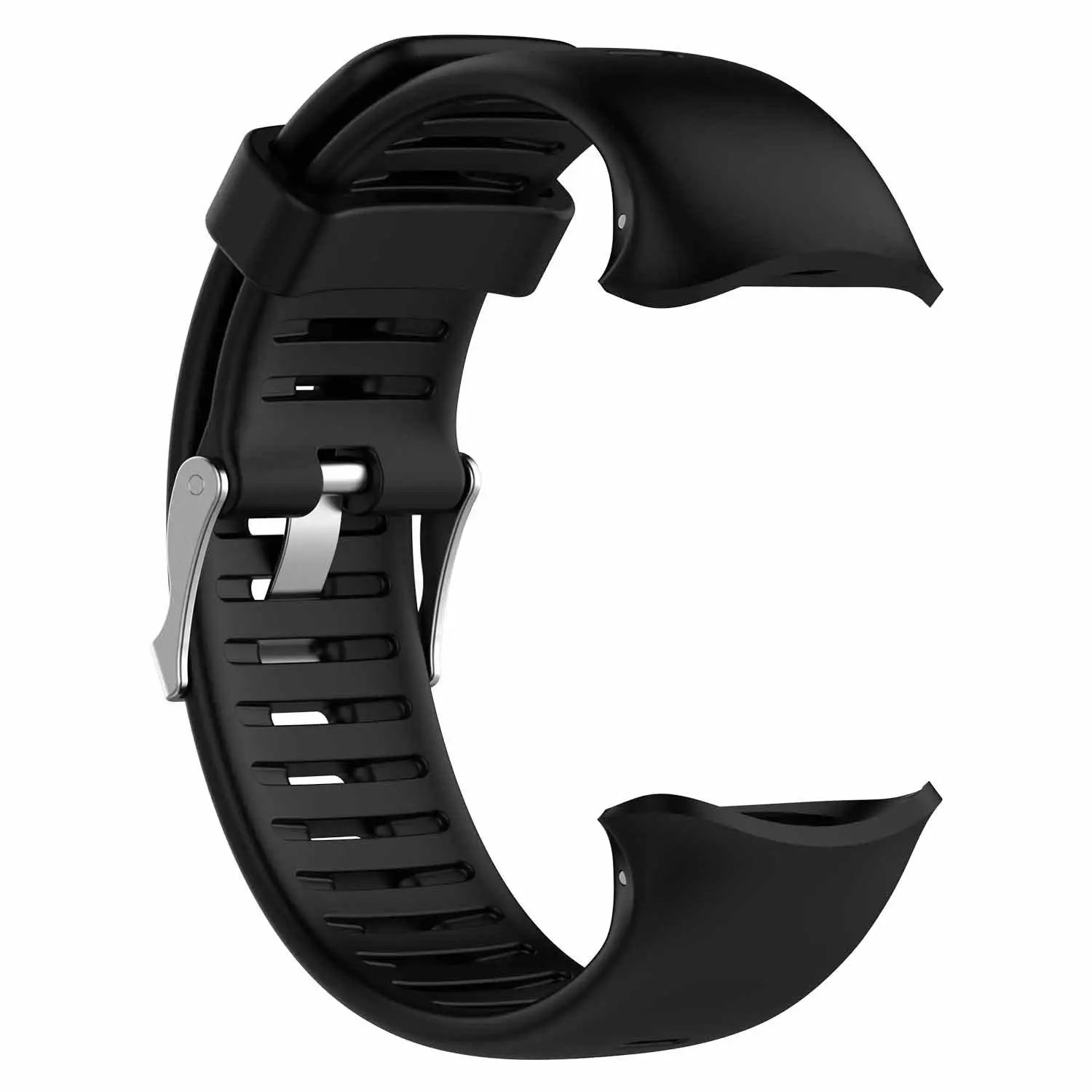Compatible replacement strap for Polar Vantage V silicone band (black)